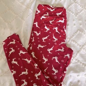LulaRoe TC2 reindeer leggings